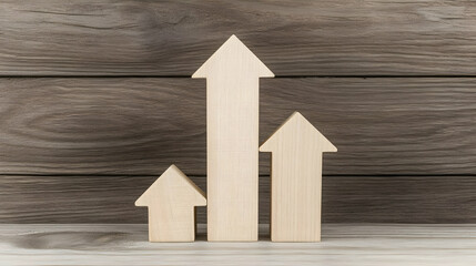 Wooden Arrows Growth Illustration