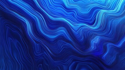 Abstract Blue Wave Lines Digital Art: A Serene and Soothing Visual Experience