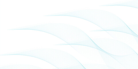 Abstract wave element for design. Digital frequency track equalizer. Wave with lines created using blend tool. Stylized line art background. Vector illustration. 