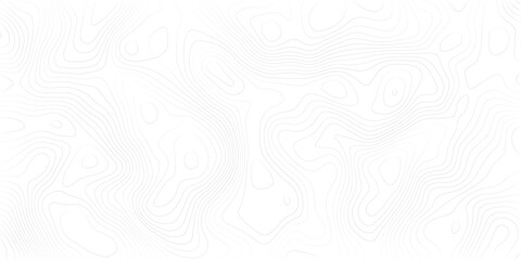 Abstract black and white topographic contours lines of mountains. Topography map art curve drawing. vector illustration.