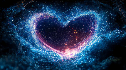 Cosmic Heart: An Abstract Exploration of Love and Energy