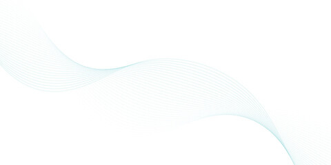 bstract wave element for design.  Stylized line art background. Vector illustration. Wave with lines created using blend tool. Curved wavy line, smooth stripe. Digital frequency track equalizer.