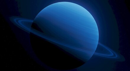 Stunning Neptune Cosmic Planet Rings Space Universe Galaxy Blue Planet Celestial Astronomy Deep