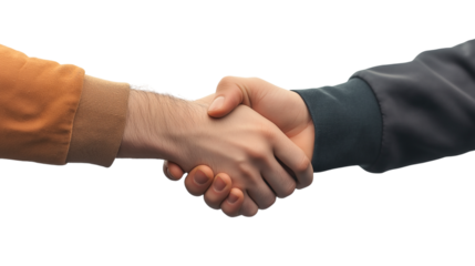handshake isolated on white background