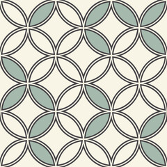 Abstract Geometric Symmetry with Circles, Triangles, and Rectangles in Harmonious Patterns for Modern Design Applications
