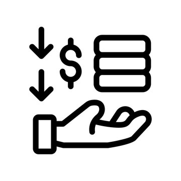 economy decrease outline style
