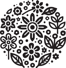 A delicate and elegant flower pattern icon, perfect for adding a touch of beauty and nature to your designs. Ideal for backgrounds, branding, packaging, or decorative elements.