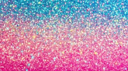 Obraz premium Glimmering Gradient: A mesmerizing spectacle of vibrant pink and blue glitter, creating a captivating ombre effect.