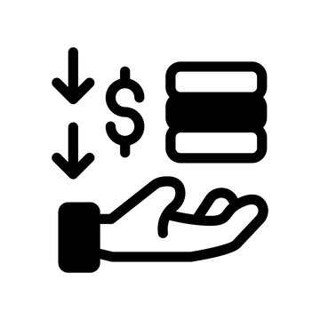 economy decrease solid style