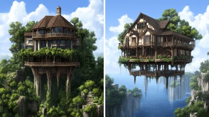 Two Enchanting Dream Houses Cliffside and Floating