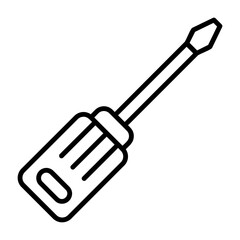 Screwdriver Outline Style Icon