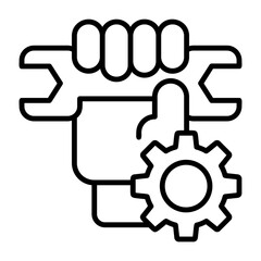 Obraz premium Labor Day Banner Outline Style Icon