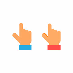 Two hands pointing upwards, a simple graphic design element.