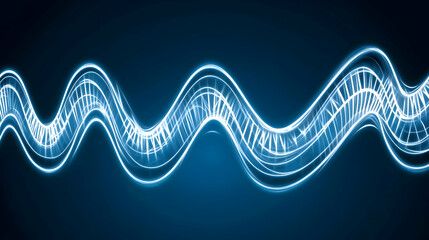 Abstract Blue Wave Illustration