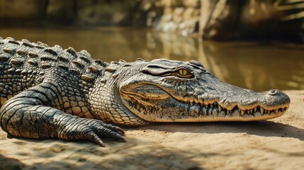 Fototapeta premium Close-Up of Crocodile