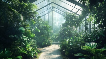 A smart greenhouse filled with automated temperature and humidity controls
