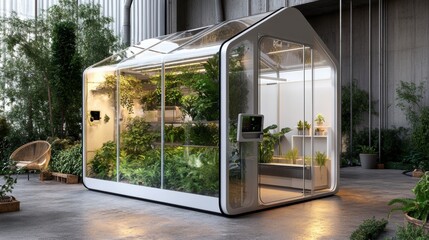 A smart greenhouse filled with automated temperature and humidity controls