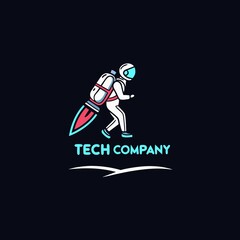 Fototapeta premium Tech company brand logo design