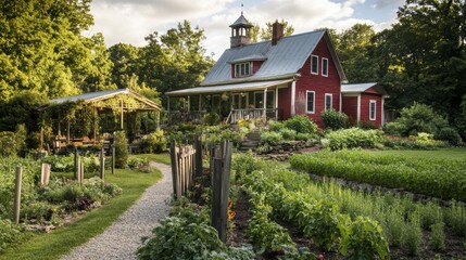 A farm-to-table restaurant sourcing fresh ingredients directly from nearby farms