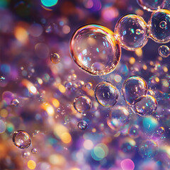 Purple floating bubbles