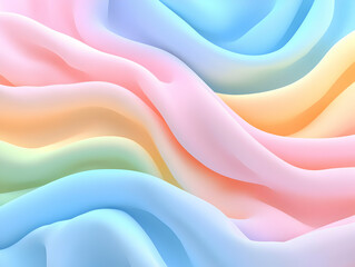 Pastel Wave Abstract 3D Background