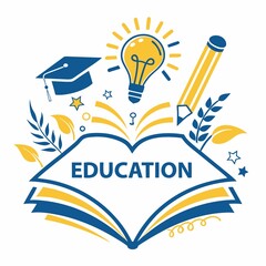 University , collage, school educational logo design