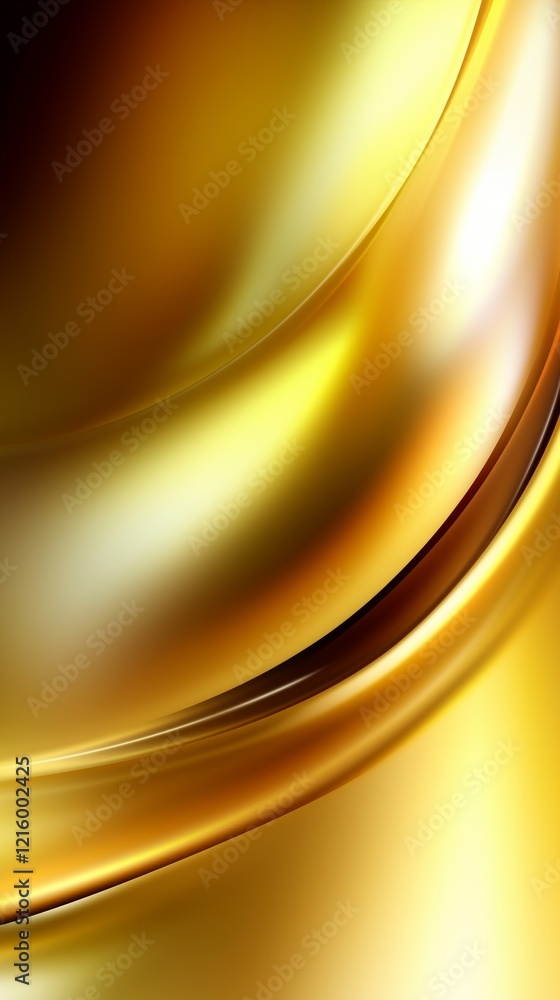 Poster smooth golden waves creating an elegant and luxurious abstract background