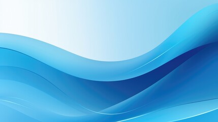 Fototapeta premium Abstract blue waves creating a smooth, flowing design for backgrounds or digital content.