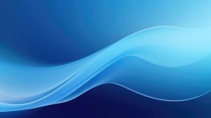 Fototapeta premium A smooth gradient of blue waves creating a calming, abstract background.