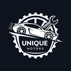 Obraz premium Car company brand, Auto repair service logo design