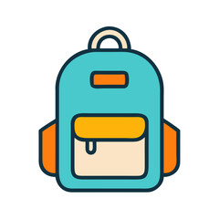 school backpack icon design