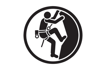 Adventure Climber Silhouette Elegant Black Vector Art