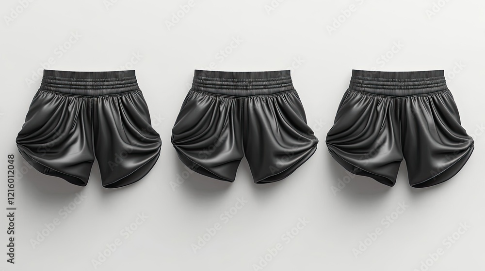 Poster black shorts on solid background generative ai