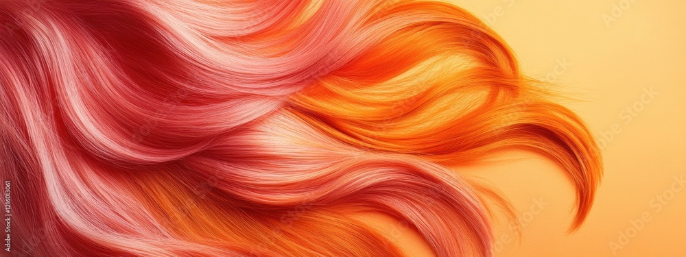 Poster vibrant orange gradient, deep tangerine transitioning to soft apricot, creating a bold and warm visu
