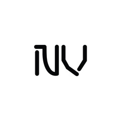 NV monogram logo design letter text name symbol monochrome logotype alphabet character simple logo