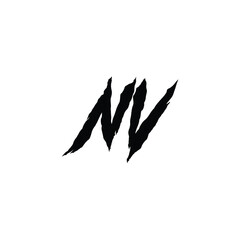 NV monogram logo design letter text name symbol monochrome logotype alphabet character simple logo