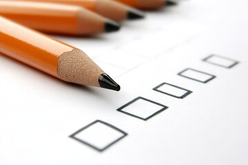 Checklist with pencil, Generative AI