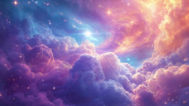 animated colorful cloud background animation looping seamless
