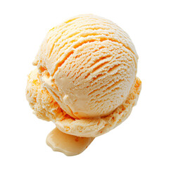 Creamy vanilla ice cream scoop, studio shot, dessert, food photography, advertising
