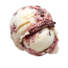 Swirled ice cream scoop, studio shot, dessert, food photography, website banner