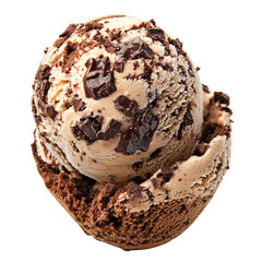 Chocolate chip ice cream scoop, studio shot, dessert, sweet, background blur