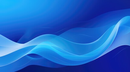 Obraz premium Abstract blue waves create a soothing and dynamic visual effect.