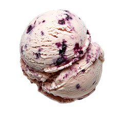 Close-up blueberry ice cream scoop, studio shot, dessert, food photography