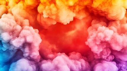 Vibrant Smoke and Cloud Formation After Explosion