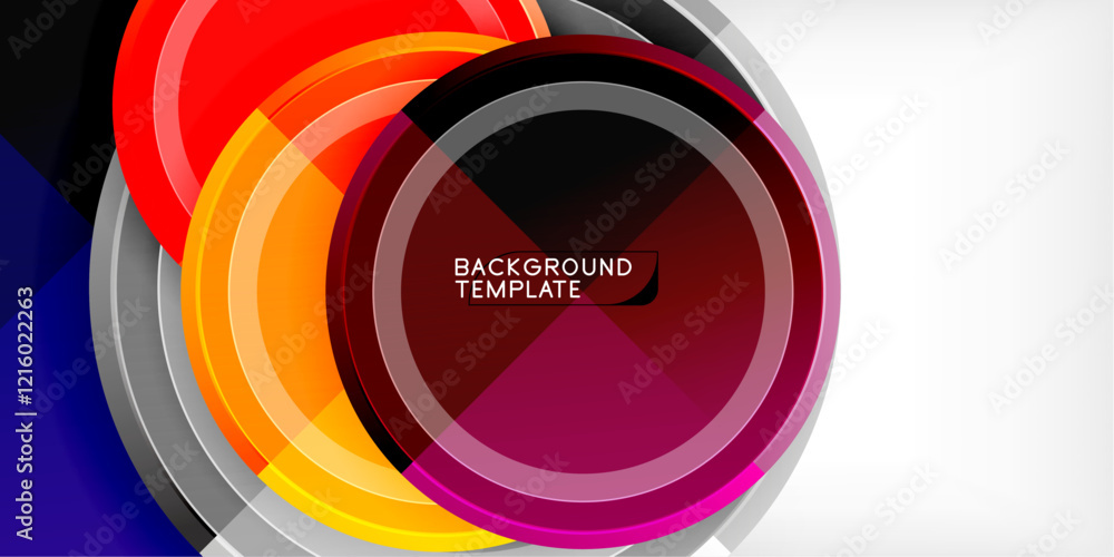 Poster geometric design abstract background - circles