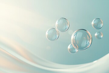 Bubbles Floating in Soft Light Indoor Setting Abstract Photography Calm Environment Close-Up View Reflection Concept