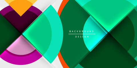 Circle and semi circle geometric background. Vector Illustration For Wallpaper, Banner, Background, Card, Book Illustration, landing page