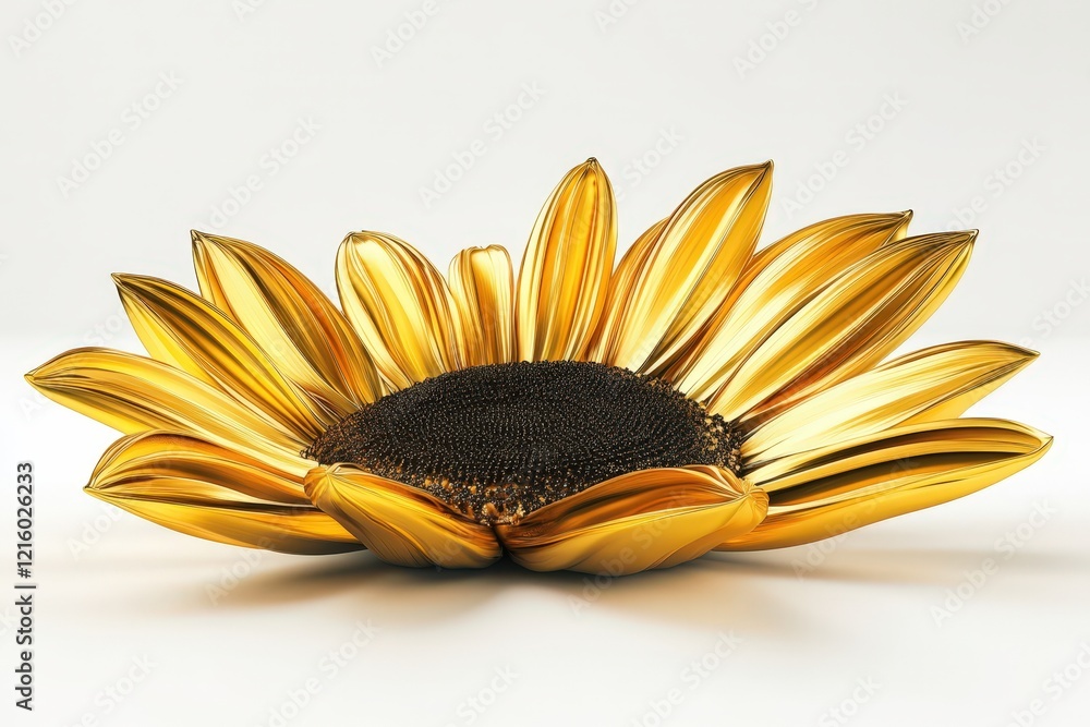 Canvas Prints A Golden Sunflower  Radiates Luxury and Elegance