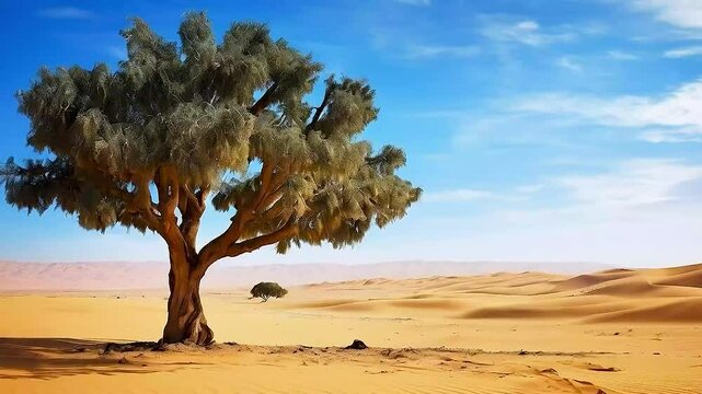 a tree in the desert