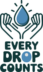 Water Day environment day lettering typography tshirt design